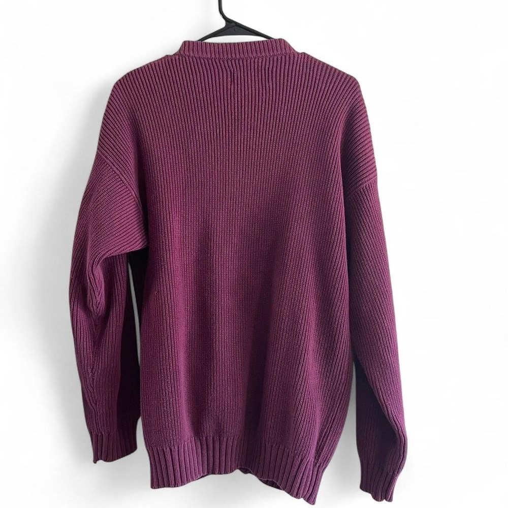 Vintage Eddie Bauer Burgandy Button Down Cardigan - Picture 3 of 4